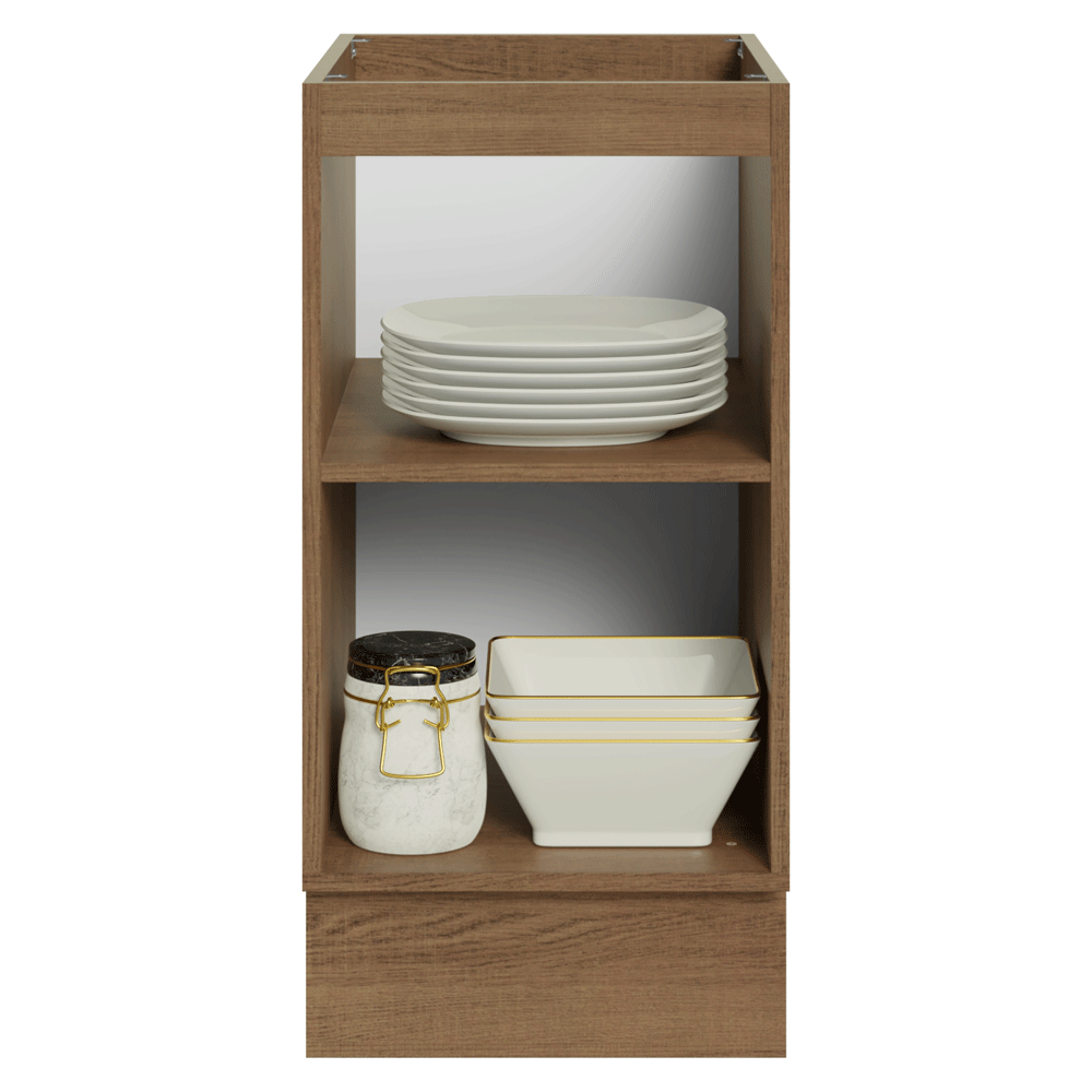 Balcão de Cozinha 40 cm 1 Porta (Sem Tampo) Rustic/Crema Vik Madesa