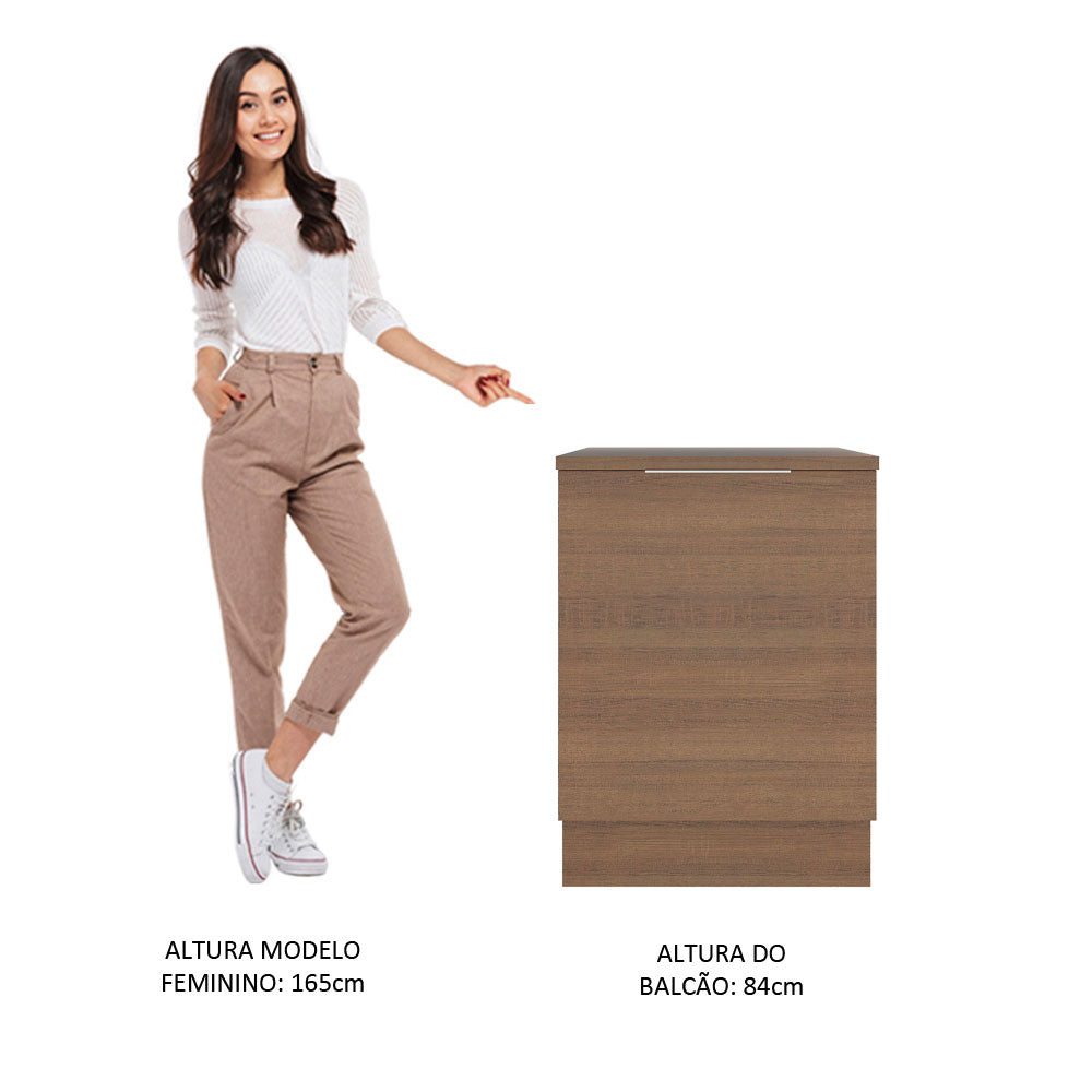 Balcão Madesa Stella 60 cm 1 Porta Rustic