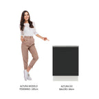 Balcão Madesa Agata 60 cm 1 Porta Branco/Preto