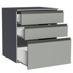 Balcão 60 cm 3 Gavetas Suspenso Cinza Nice Madesa