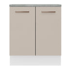 Balcão de Cozinha 70 cm 2 Portas Branco/Crema Agata Madesa