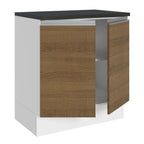 Balcão 100% MDF 70 cm 2 Portas Branco/Rustic Acordes Madesa