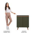 Balcão Madesa Reims 70 cm 2 Portas Preto