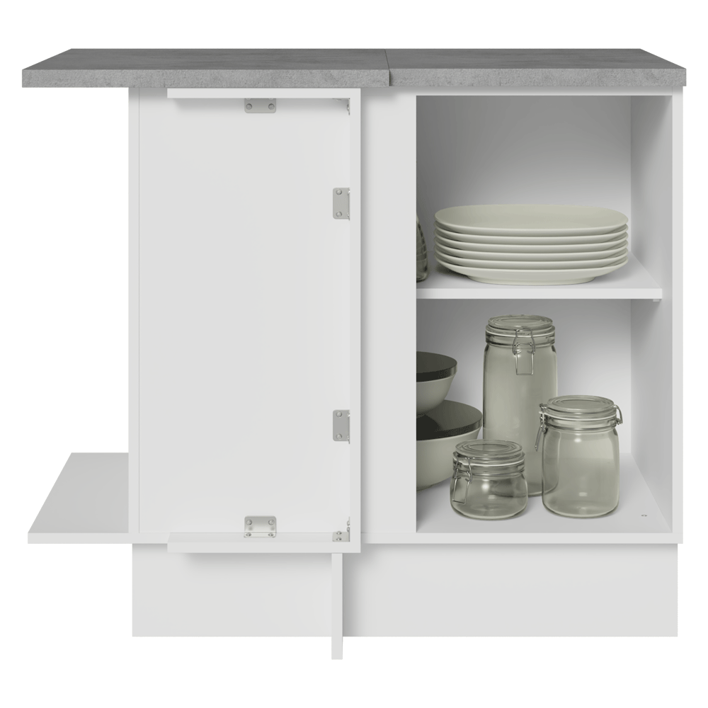 Balcão de Canto Madesa Agata 1 Porta Branco