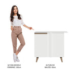Balcão de Canto Madesa Reims 1 Porta Branco