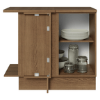 Balcão de Canto Madesa Agata 1 Porta Rustic/Branco
