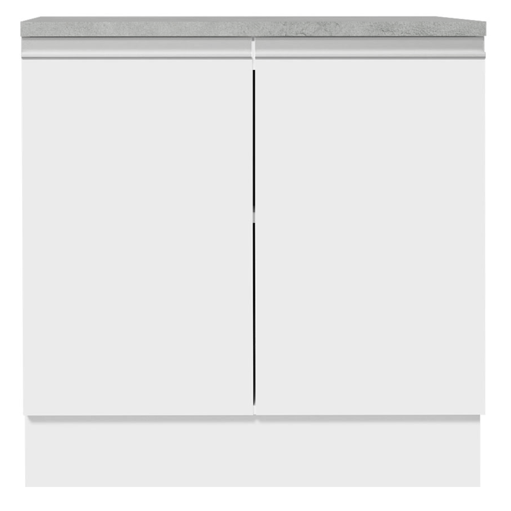 Balcão Madesa Glamy 80 cm 2 Portas Branco
