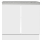 Balcão Madesa Glamy 80 cm 2 Portas Branco