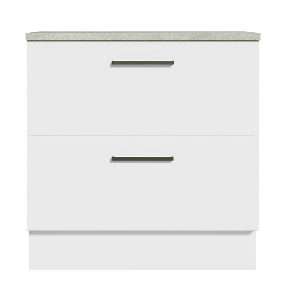 Balcão 80 cm 2 Gavetas Branco Agata Madesa