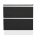 Balcão 80 cm 2 Gavetas Branco/Preto Glamy Madesa