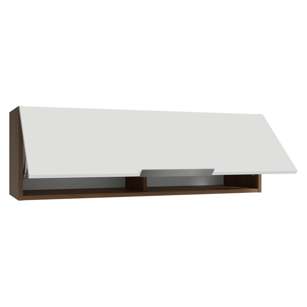 Armário Aéreo 100 cm 1 Porta Basculante Rustic/Branco Stella Madesa