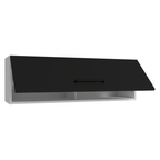 Armário Aéreo 100 cm 1 Porta Basculante Branco/Preto Agata Madesa