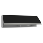 Armário Aéreo 100 cm 1 Porta Basculante Branco/Preto Glamy Madesa