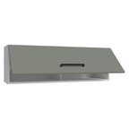 Armário Aéreo 100 cm 1 Porta Basculante Branco/Cinza Agata Madesa