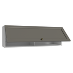 Armário Aéreo 100 cm 1 Porta Basculante Branco/Cinza Vik Madesa