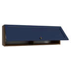 Armário Aéreo 100 cm 1 Porta Basculante Rustic/Azul Vik Madesa