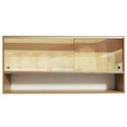 Armário Aéreo Madesa Emilly 2 Portas de Correr de Vidro Reflex com Nicho Aberto Rustic