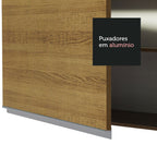 Armário Aéreo Madesa Glamy 120 cm 2 Portas com Vidro Rustic