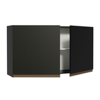 Armário Aéreo Madesa Reims 120 cm 2 Portas Preto