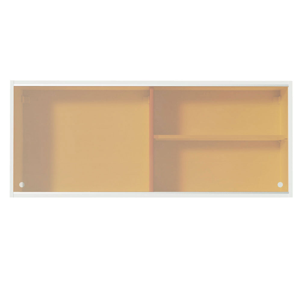 Armário Aéreo Madesa Acordes 100% MDF 2 Portas de Correr de Vidro Reflex Branco