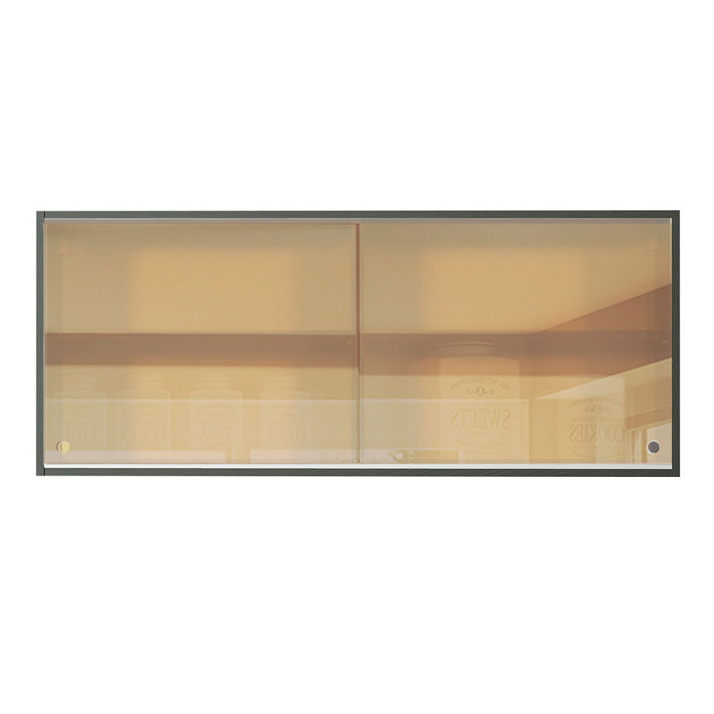 Armário Aéreo Madesa Reims 2 Portas de Correr de Vidro Reflex Preto