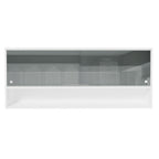 Armário Aéreo 120cm 2 Portas Correr Vidro Neutral 1 Nicho Branco para Cozinhas Glamy, Lux e Reims Madesa