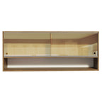 Armário Aéreo Madesa 120cm 2 Portas Correr Vidro Reflex 1 Nicho para Cozinhas Glamy, Lux e Reims Rustic