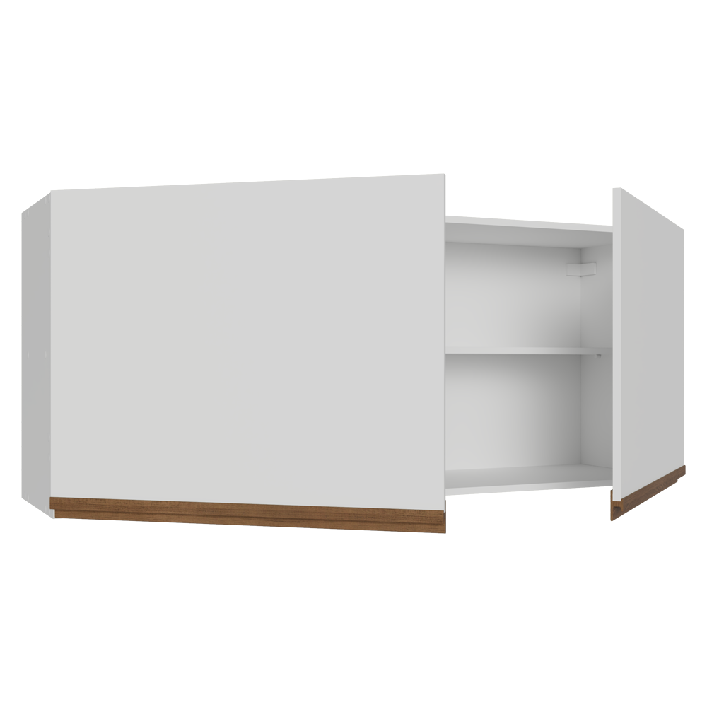 Armário Aéreo de Cozinha com 2 Portas 120 cm Branco Pieta Madesa