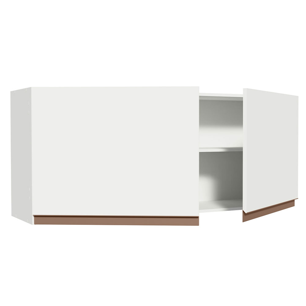Armário Aéreo 120 x 50 cm 2 Portas Branco Madesa Reims