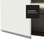 Armário Aéreo Madesa Glamy 150 cm 2 Portas e 2 Nichos Rustic/Branco