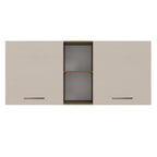 Armário Aéreo 150 cm 2 Portas e 2 Nichos Rustic/Crema Agata Madesa