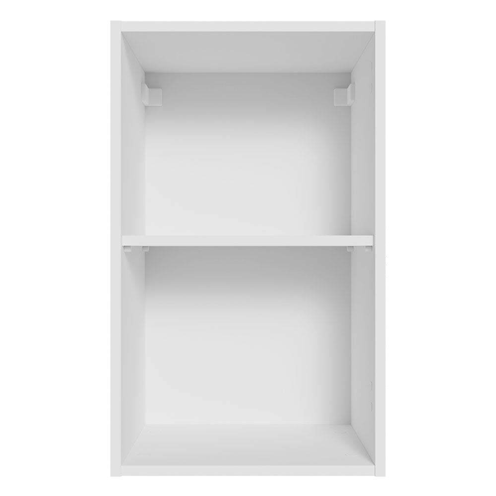 Armário Aéreo 40 cm com 2 Nichos Abertos para Cozinha Madesa Lux, Glamy, Agata, Stella Branco