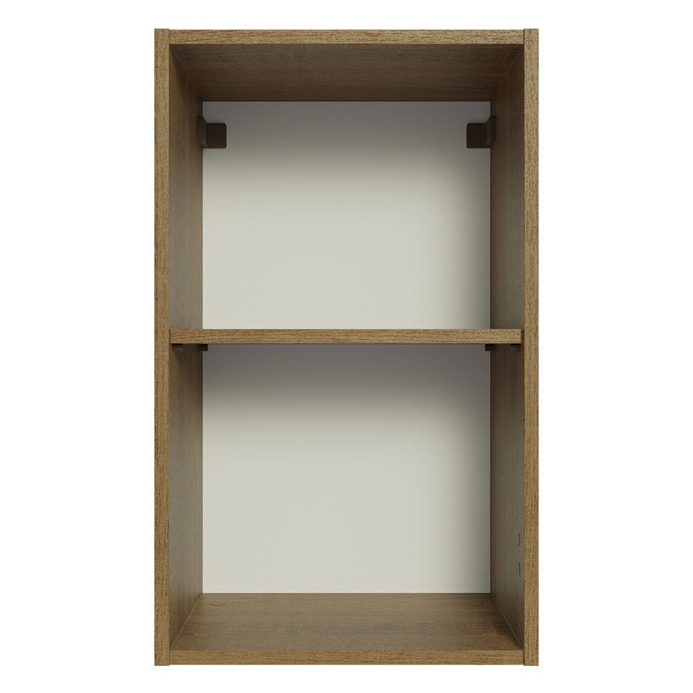 Armário Aéreo 40 cm com 2 Nichos Abertos para Cozinha Madesa Lux, Glamy, Agata, Stella Rustic