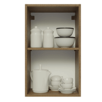 Armário Aéreo Madesa Lux 40 cm 1 Porta Rustic/Preto