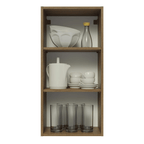 Armário Aéreo Madesa Lux 40 x 83 cm 1 Porta Rustic/Preto
