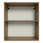 Armário Aéreo 60 cm com 2 Nichos Abertos para Cozinha Madesa Lux, Glamy, Agata, Stella Rustic