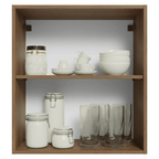 Armário Aéreo 60 cm 1 Porta Rustic/Branco Vik Madesa