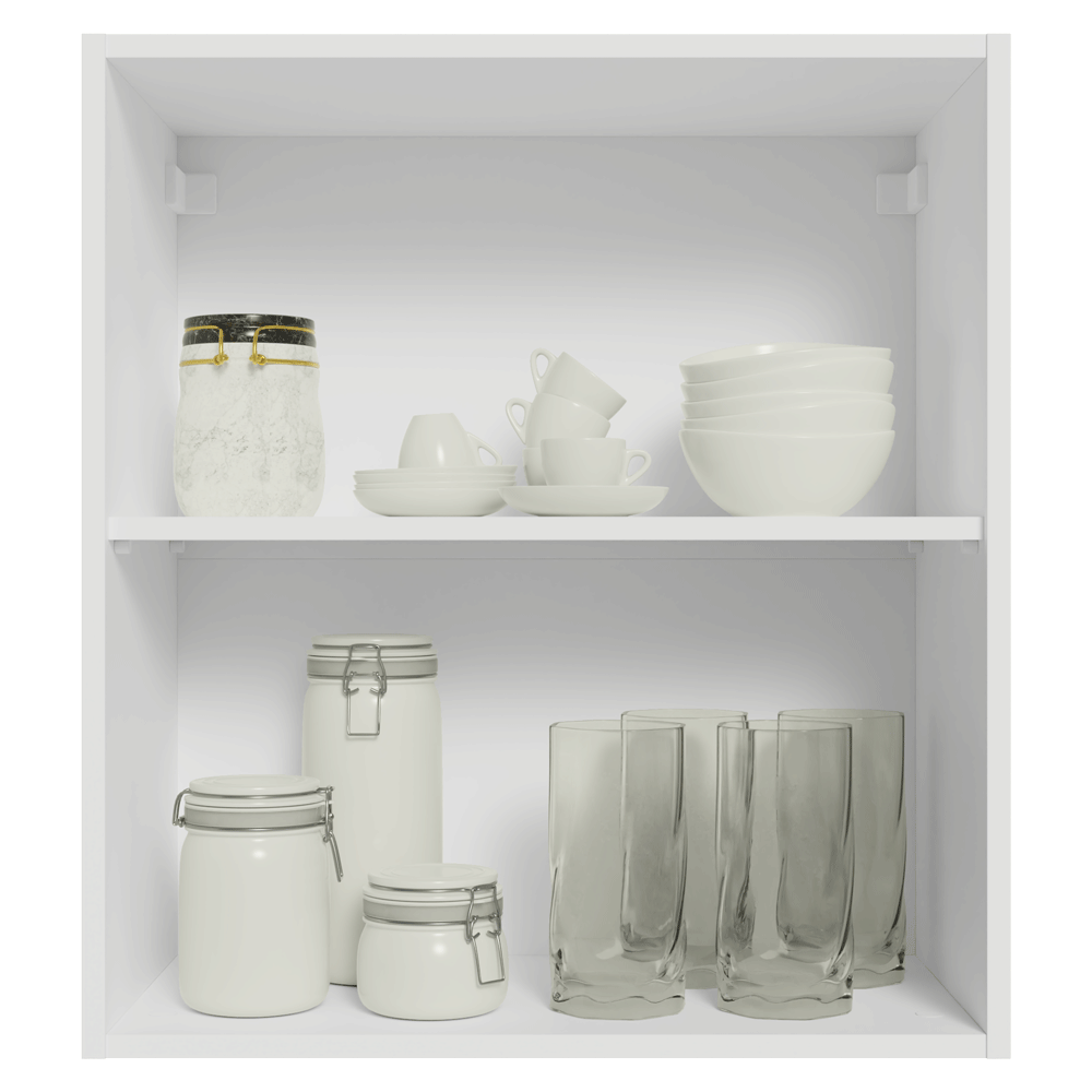 Armário Aéreo 60 cm 1 Porta Branco/Preto Vik Madesa