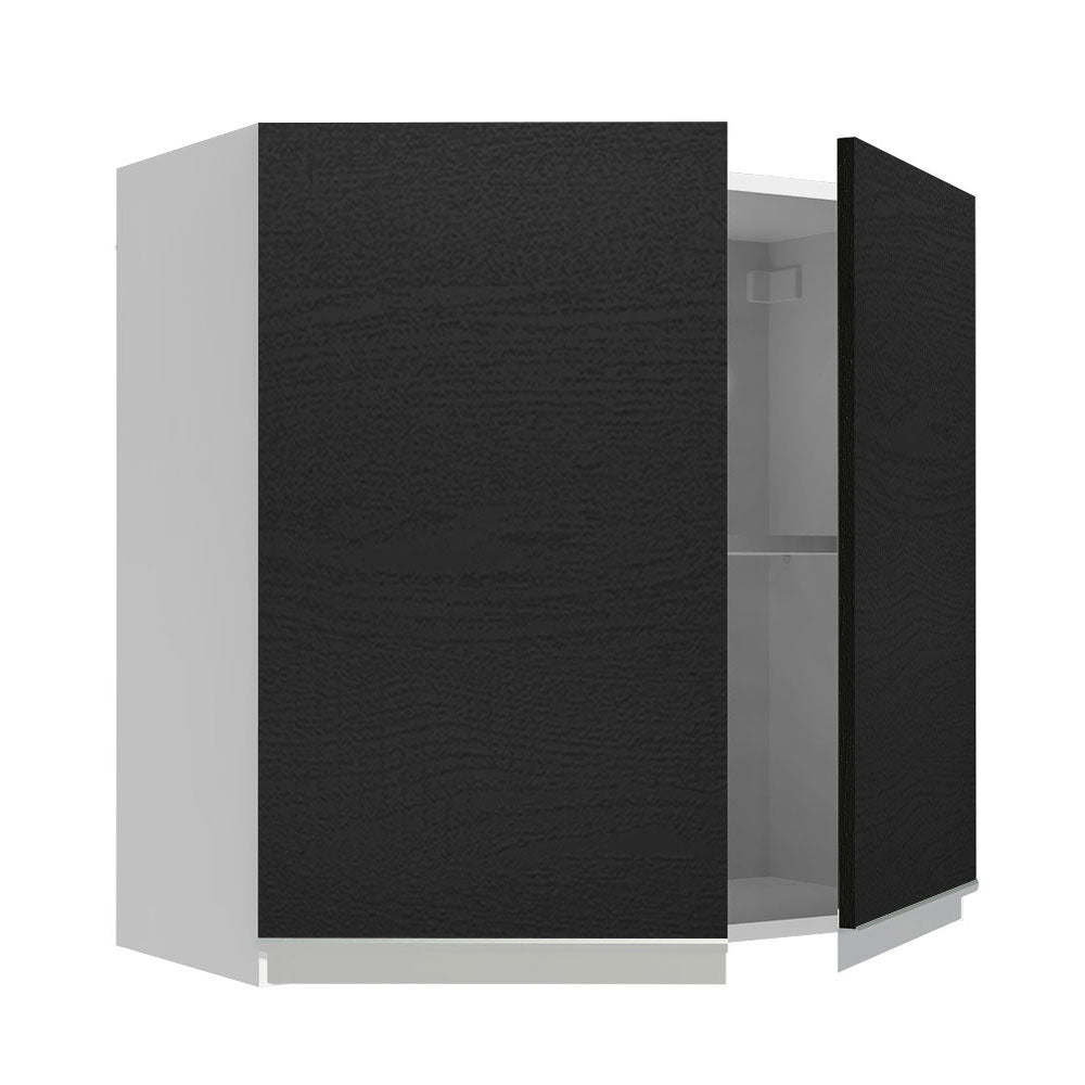 Armário Aéreo 70 cm 2 Portas Branco/Preto Glamy Madesa