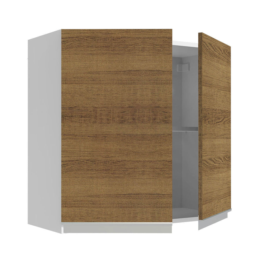 Armário Aéreo 70 cm 2 Portas Branco/Rustic Glamy Madesa