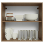Armário Aéreo 70 cm 2 Portas Rustic/Cinza Vik Madesa