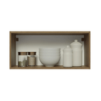Armário Aéreo 70 cm 1 Porta Rustic/Preto Lux Madesa