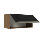 Armário Aéreo 70 cm 1 Porta Rustic/Preto Lux Madesa