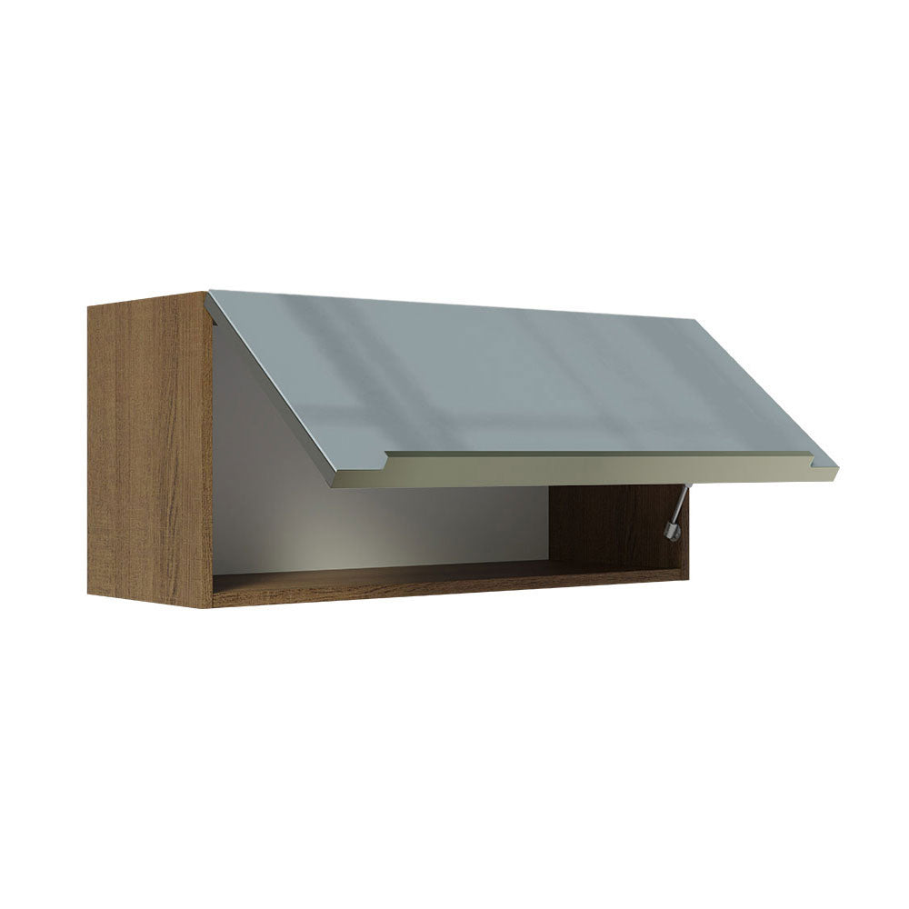 Armário Aéreo 70 cm 1 Porta Rustic/Cinza Lux Madesa