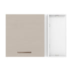 Armário Aéreo de Canto 1 Porta Branco/Crema Agata Madesa