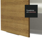 Armário Aéreo de Canto Madesa Stella 1 Porta para linha de 60 cm de profundidade Branco/Rustic