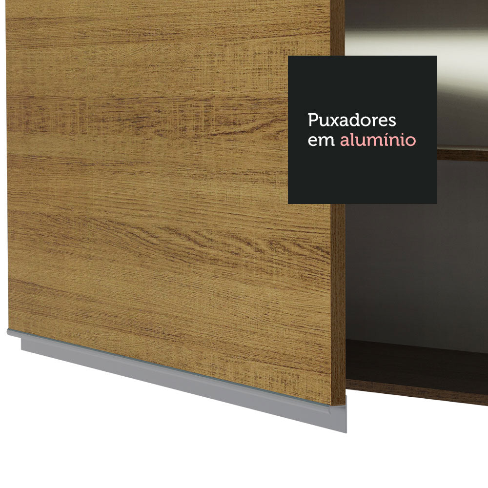 Armário Aéreo Madesa Glamy 80 cm 2 Portas Rustic