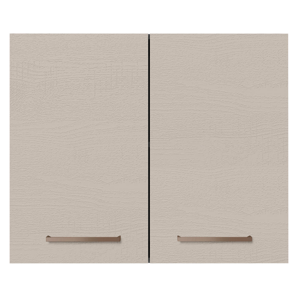 Armário Aéreo 80 cm 2 Portas Rustic/Crema Agata Madesa