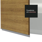 Armário Aéreo Madesa Glamy 80 cm 2 Portas Branco/Rustic