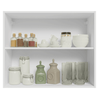 Armário Aéreo 80 cm 2 Portas Branco/Verde Vik Madesa